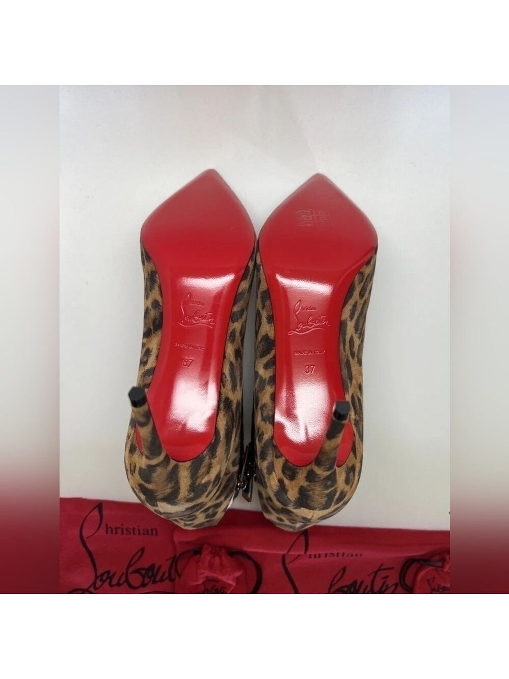Christian Louboutin Birgikate 85mm Leopard Print Veau Velour Kitty $1295 - Picture 2 of 4